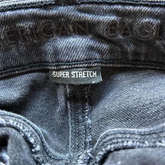 American eagle dark gray/blue women jeans, size 8 short, pre loved, stretch - Picture 8 of 11